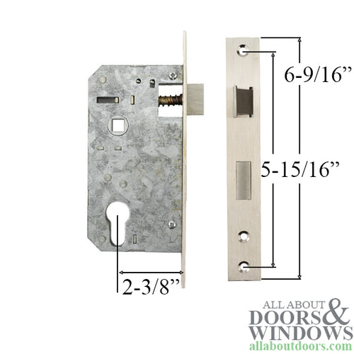 Hewell Handle Set Left Hand Satin Brass - Hewell Handle Set Left Hand Satin Brass