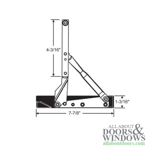 Top Hung Hinge Assembly Friction Hinge Set - Top Hung Hinge Assembly Friction Hinge Set