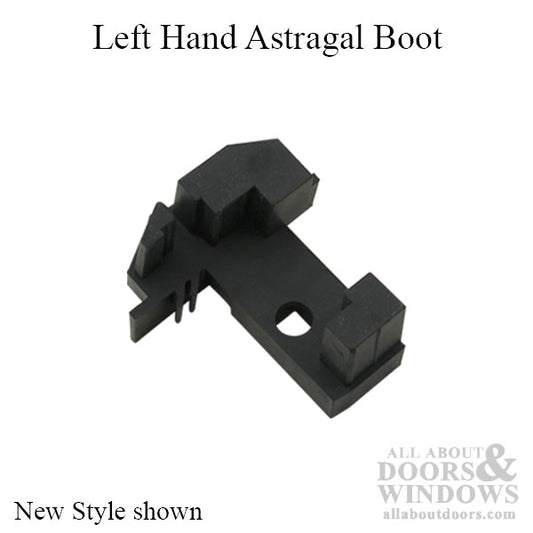 Astragal Boot, Bottom of double door, Left Hand - Black