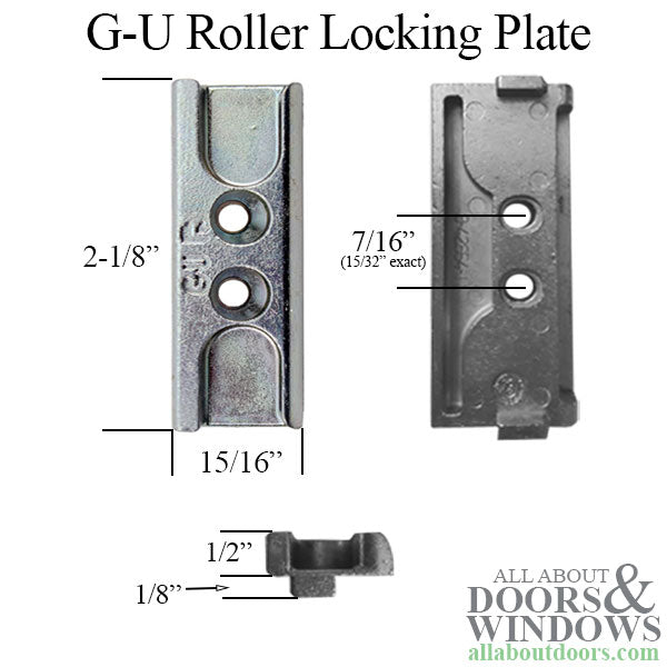 GU Euro Groove Locking Plate, 15/16
