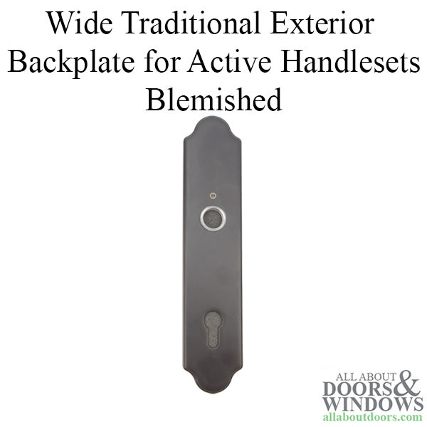 HOPPE Wide Traditional Exterior Backplate M3965N for Active Handlesets - Matte Black - Blemished - HOPPE Wide Traditional Exterior Backplate M3965N for Active Handlesets - Matte Black - Blemished
