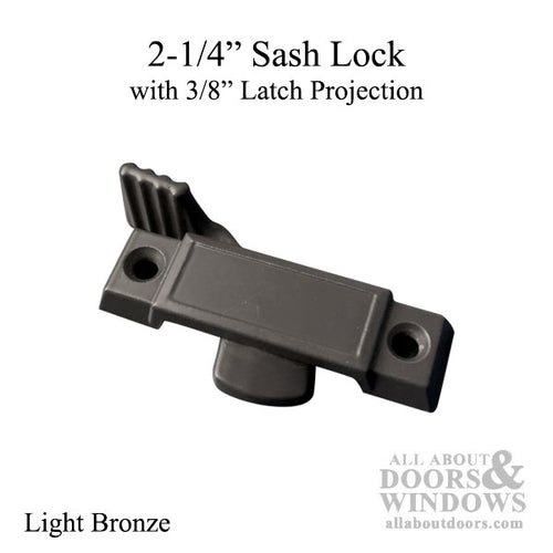 Sash Lock, Sweep Latch, 2-1/4 holes,  3/8 Latch Projection - Light Bronze - Sash Lock, Sweep Latch, 2-1/4 holes,  3/8 Latch Projection - Light Bronze