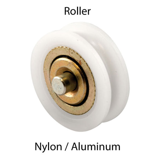 Roller (Grooved) - Sliding Windows, Nylon Ball Bearing - Nylon / Aluminum