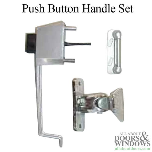 Wartian Push Button Handle Set, Storm Door - Old Style