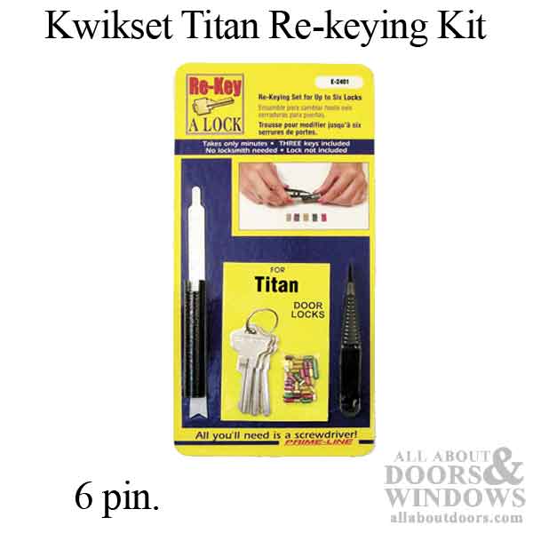 Discontinued - Kwikset Titan Re-keying Kit, 6 pin - Discontinued - Kwikset Titan Re-keying Kit, 6 pin