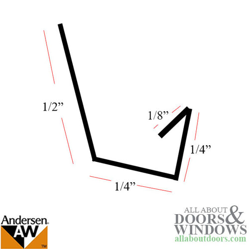 Lock Jamb Weatherstrip for Andersen Primed 2-Panel Gliding Door - Lock Jamb Weatherstrip for Andersen Primed 2-Panel Gliding Door