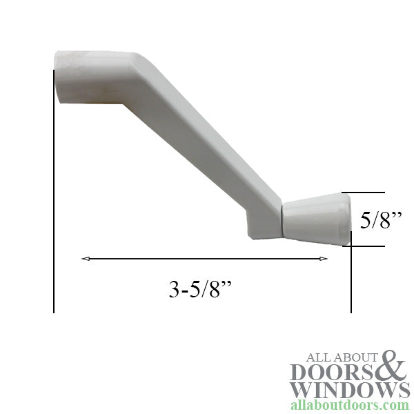 Velux Crank Handle, 5/16 Spline, 3-5/8 Projection - White - Velux Crank Handle, 5/16 Spline, 3-5/8 Projection - White