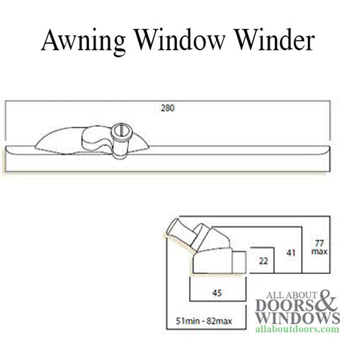 Chain type operator for awning windows - Silver - Chain type operator for awning windows - Silver