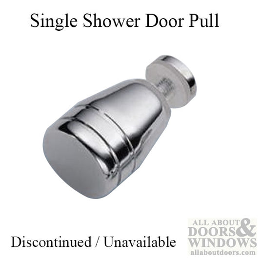 Shower Door Pull, Single - Bright Chrome