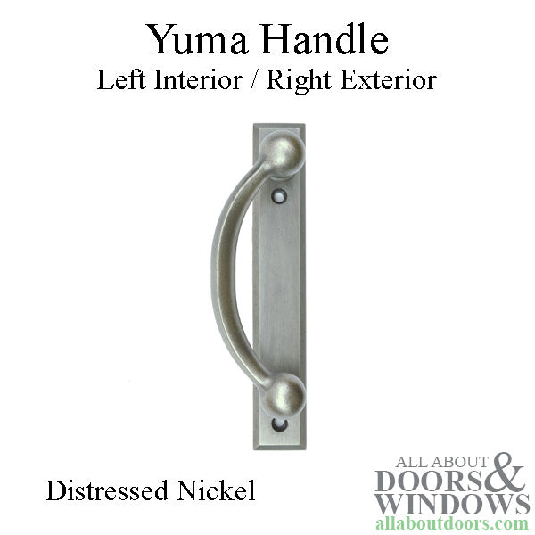 Andersen Yuma Gliding Door Handle - Left Interior/Right Exterior - Distressed Nickel - Andersen Yuma Gliding Door Handle - Left Interior/Right Exterior - Distressed Nickel