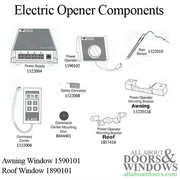 Electric Opener Kit - Andersen PSA Awning Window - Electric Opener Kit - Andersen PSA Awning Window