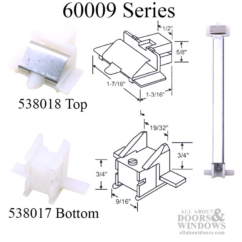 1/2 Inch Channel Balance (5/8 wide x 9/16 deep) w/shoes non-tilt - 1/2 Inch Channel Balance (5/8 wide x 9/16 deep) w/shoes non-tilt