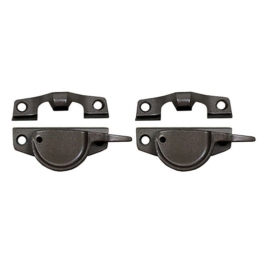 Sash Lock for Andersen Perma-Shield Narroline Windows,  Twin Pack, w/ Keeper - Stone