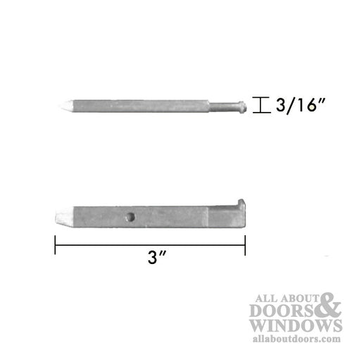 Pivot Bar, Tilt Window, 1 holes, 2-1/2 inch, Zinc die cast - Pivot Bar, Tilt Window, 1 holes, 2-1/2 inch, Zinc die cast