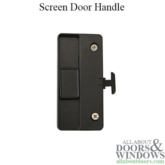 Resiver Screen Door Handle, 3" Screw Holes, Reversible - Black