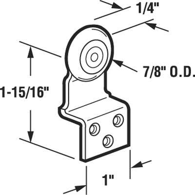 Top Hung Roller Assembly with 7/8 Inch Nylon Wheel for Sliding Screen Door - Top Hung Roller Assembly with 7/8 Inch Nylon Wheel for Sliding Screen Door