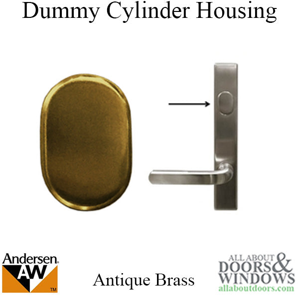 Dummy Cylinder Housing, Andersen - Antique Brass - Dummy Cylinder Housing, Andersen - Antique Brass