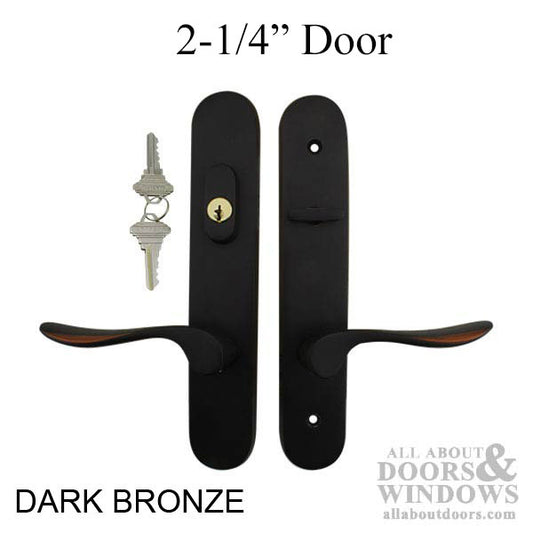 Marvin Door Handle Active Keyed Multipoint Lock Door Handle Dark Bronze Handle