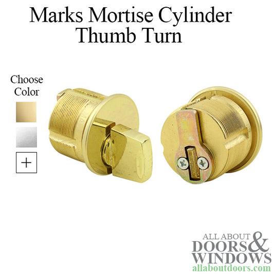 Thumb Turn, Mortise Cylinder, 15/16 length, Marks Cam - Choose Color