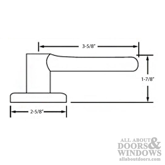 Kwikset 487DL-26 Delta Dummy Lever Pair - Polished Chrome