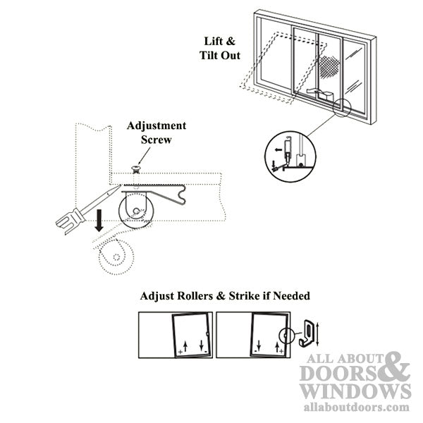 M Spring Tension Roller Ball Bearing  Assembly, 1 Inch Nylon Wheel, Sliding Screen Door - M Spring Tension Roller Ball Bearing  Assembly, 1 Inch Nylon Wheel, Sliding Screen Door