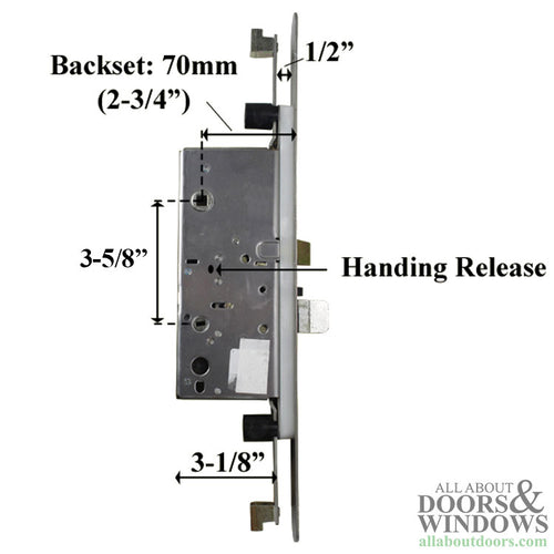 Peachtree Active Concealed Multi-Point Lock Rod with 70/92 Radius Faceplate - Peachtree Active Concealed Multi-Point Lock Rod with 70/92 Radius Faceplate