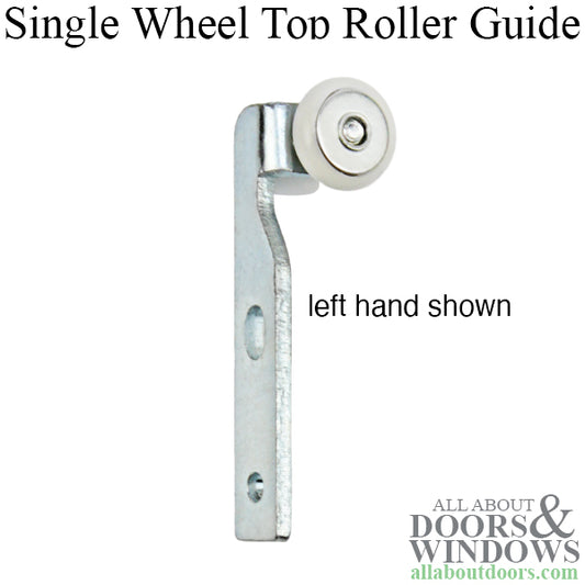 Single Wheel Top Roller Guide For Pocket Door, 3/4 Inch Diameter