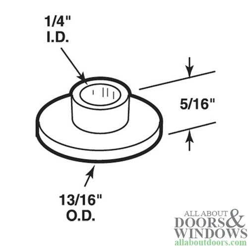 Nylon Acme Pin Cap or Guide with 1/4 Inch Inner Diameter - 4 or 25 Packs - Nylon Acme Pin Cap or Guide with 1/4 Inch Inner Diameter - 4 or 25 Packs