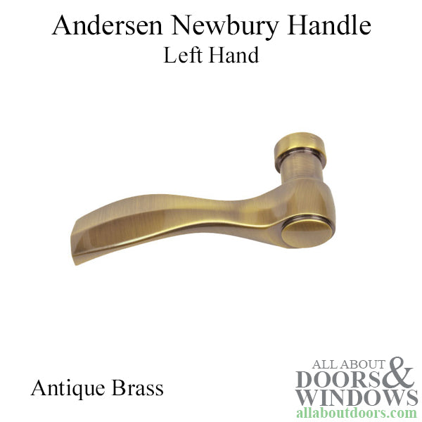 Andersen Newbury Handle, Left Hand - Antique Brass - Andersen Newbury Handle, Left Hand - Antique Brass