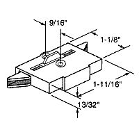 Acorn Plastic Window Latch, Non-Handed - Black - Acorn Plastic Window Latch, Non-Handed - Black