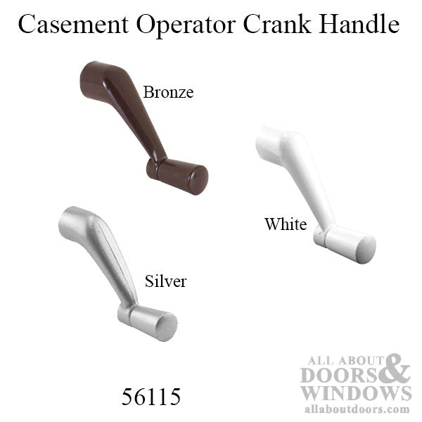 Casement Operator Crank Handle, 3/8 inch Spline, 2-11/16 inch Projection - Choose Color - Casement Operator Crank Handle, 3/8 inch Spline, 2-11/16 inch Projection - Choose Color