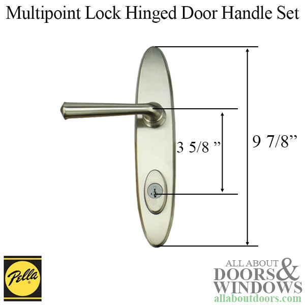 Pella Locus Active Hinged Door Handle Set Trim for Multipoint Lock - Pella Locus Active Hinged Door Handle Set Trim for Multipoint Lock