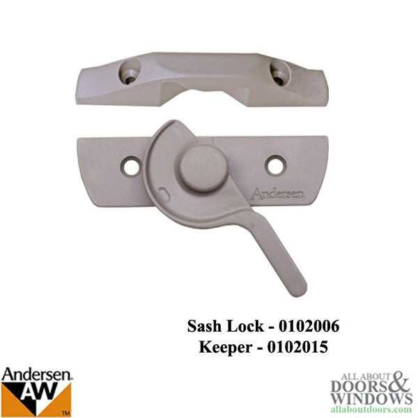 Andersen Sash Lock Keeper for 400 Series Woodwright Double Hung Window Stone - Andersen Sash Lock Keeper for 400 Series Woodwright Double Hung Window Stone