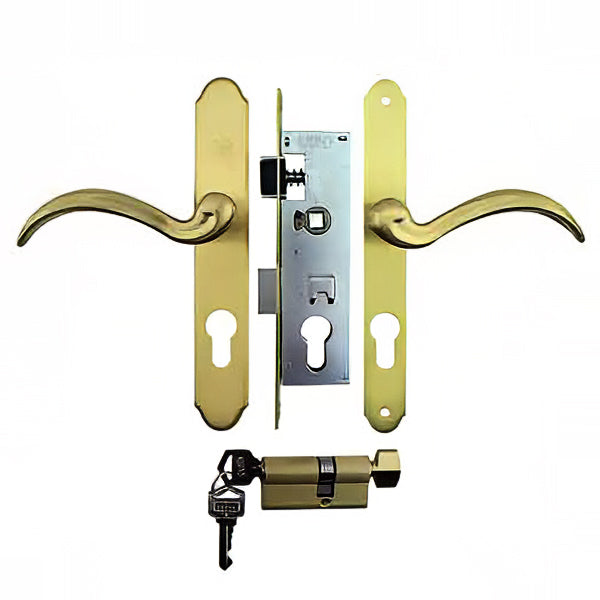 Larson French Scroll Curved Lever Storm Door Handle - Choose Color - Larson French Scroll Curved Lever Storm Door Handle - Choose Color