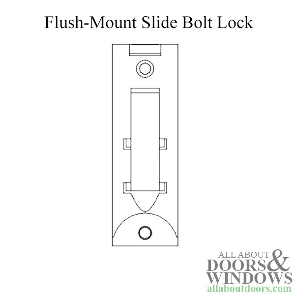 Andersen Flush-Mount Slide Bolt Lock - Andersen Flush-Mount Slide Bolt Lock