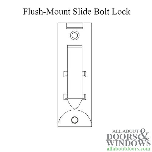 Andersen Flush-Mount Slide Bolt Lock - Andersen Flush-Mount Slide Bolt Lock