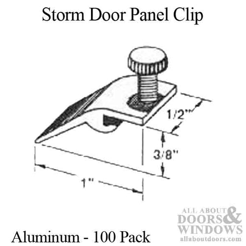 Storm Door Panel Clip, Self Locking, 5/16