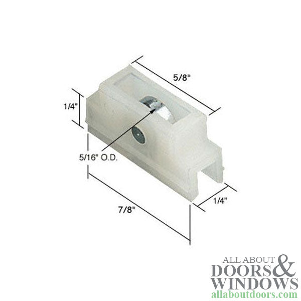 Roller Assembly (Flat) - Sliding Windows, Nylon / Steel - Roller Assembly (Flat) - Sliding Windows, Nylon / Steel