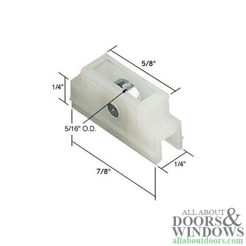 Roller Assembly (Flat) - Sliding Windows, Nylon / Steel - Roller Assembly (Flat) - Sliding Windows, Nylon / Steel