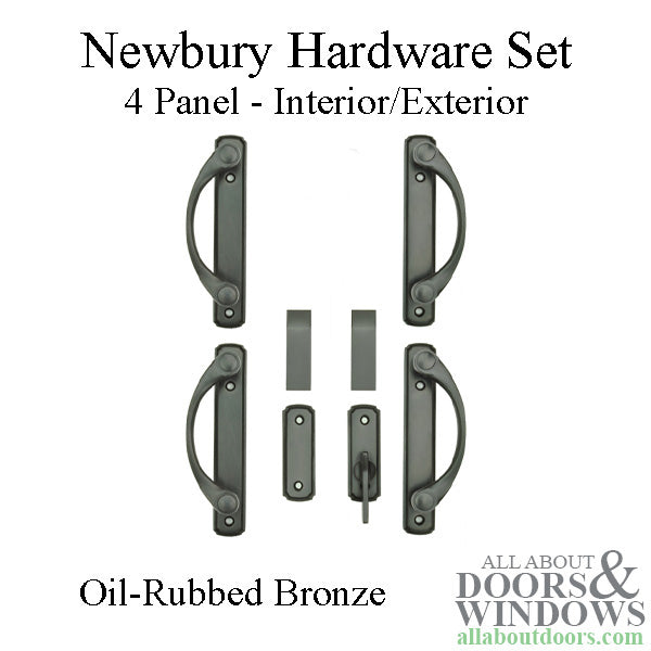 Andersen Newbury 4 Panel Gliding Door Hardware Set - Oil Rubbed Bronze - Andersen Newbury 4 Panel Gliding Door Hardware Set - Oil Rubbed Bronze