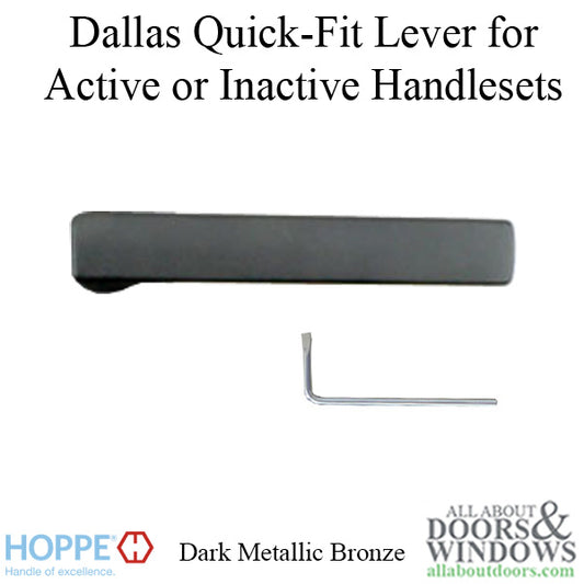 Dallas Lever Handle for Active/Inactive Handlesets - Dark Bronze Metallic