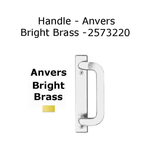 Andersen French-Wood Gliding Door Handle Anvers Bright Brass - Andersen French-Wood Gliding Door Handle Anvers Bright Brass