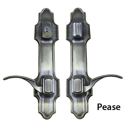 Pease Lockset,  2-3/8 Backset, Antique Brass - Pease Lockset,  2-3/8 Backset, Antique Brass