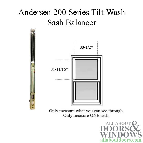 Andersen 200 Series Tilt-Wash Double Hung Sash Balancer - M1560 - Andersen 200 Series Tilt-Wash Double Hung Sash Balancer - M1560