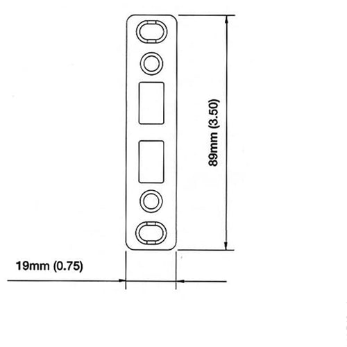 HOPPE Double Door Shootbolt Strike Plate Stainless Steel - HOPPE Double Door Shootbolt Strike Plate Stainless Steel