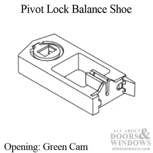 Pivot Lock Balance Shoe, Small Tilt Balance, Green cam