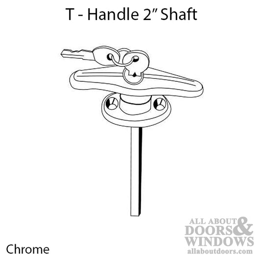 Discontinued - T-Handle - Chrome - 2 In Shaft