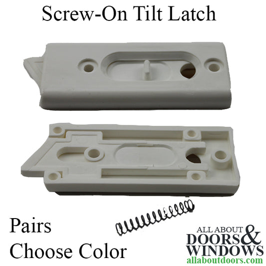 Tilt Latch, 2-1/8" Screw Holes, Pairs - Choose Color