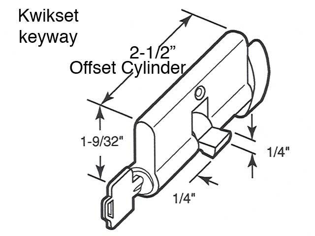 Active Keyed Euro Kwikset Off Center Cylinder w/ Thumb Turn - Choose Color - Active Keyed Euro Kwikset Off Center Cylinder w/ Thumb Turn - Choose Color