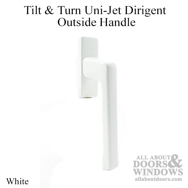 Tilt & Turn Uni-Jet Dirigent Outside Handle - White - Tilt & Turn Uni-Jet Dirigent Outside Handle - White